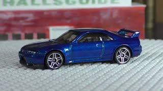 2018 Hot Wheels B Case 46 Nissan Skyline GT R R33 New Model [upl. by Inalaehon]