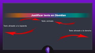 Cómo alinear el texto de una nota en Obsidian [upl. by Anayrb]