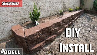 How to Build a Stackable Retaining Wall Easy DIY Full Backyard Remodel Part 2 [upl. by Aikrehs]