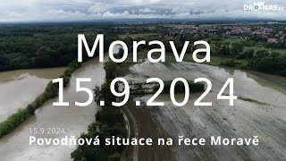 Povodňová situace řeky  Moravy  1592024 [upl. by Zennie422]