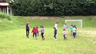 Lezione di avvicinamento al Nordic Walking per bambini [upl. by Aihsatal]