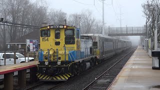 LIRR MP15AC 154 Rescues Train 6610 in Greenlawn [upl. by Attenrev]