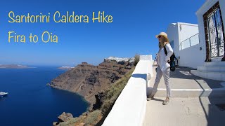 Santorini Caldera Hike  Fira to Oia  July 2019 [upl. by Hambley]