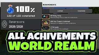 Minecraft Achievement World Realm Code New 119 Join For Free Achievements amp Trophies Fast Bedrock [upl. by Jer591]