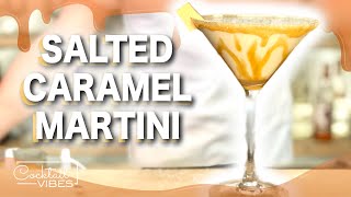 Tasty SALTED CARAMEL Martini  1Minute Cocktail Recipes [upl. by Flanna]