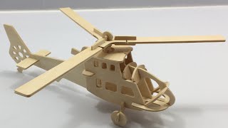 DIY Miniature FIGHTER PLANE  Woodcraft Construction Kit [upl. by Thordia]