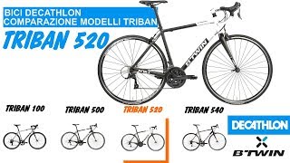 DECATHLON comparazione modelli bici corsa Btwin Triban 520 3 [upl. by Mollee]