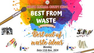 BEST OUT OF WASTE 2024  Awasiya Rajkamal Concept School [upl. by Narut]