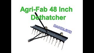 AgriFab 450295 48Inch Tine Tow Dethatcher Assembly amp Review [upl. by Yorel186]