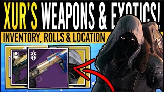 Destiny 2 XURS NEW WEAPONS amp RARE ARMOR 22nd December Xur Inventory  Armor Loot amp Location [upl. by Nivled]