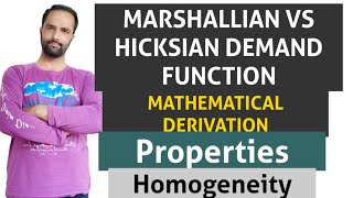 Marshallian vs Hicksian demand function Derivation  Properties [upl. by Jesus]