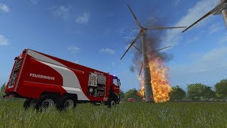 LS17 Einsatz in Mönchwinkel V2 05  Windkraftanlage in Flammen [upl. by Fullerton623]