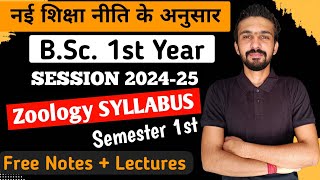 Bsc 1st Year Zoology Syllabus 202425  Bsc 1st Semester Zoology Syllabus  By Dadhich Sir [upl. by Nimajaneb]