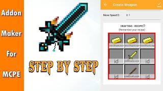 Tutorial How to make Addon Maker Minecraft Pocket Edition  Install guide to MCPE [upl. by Formenti970]