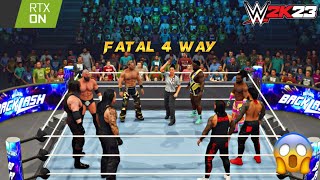 DX Vs Brothers Of Destruction Vs New Day Vs The Usos  Fatal 4 Way Tag Match  WWE 2K23 RTXON [upl. by Novak]