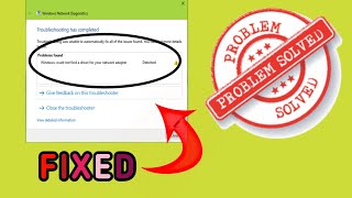 How To Fix  Windows Did Not Detect a Properly Installed Network Adapter  Windows 10 [upl. by Ubald]