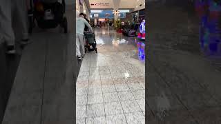 Heavy Rain Creates Fountain In Las Vegas Mall 😱⛲️ [upl. by Ycrem]