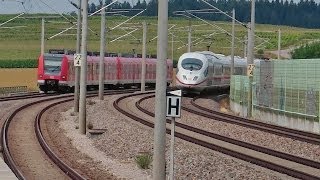 Hebertshausen  ICEs  Münchner SBahn  BR 111 Werbelok  BR 101 [upl. by Eenyaj]