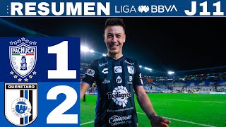 Pachuca 12 Querétaro sorpresiva victoria de Gallos  J11 CL24 [upl. by Neenaj623]