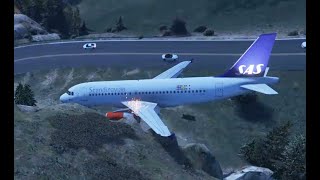 Plane crash Scandinavian Airline GTA 5 Real Life Graphics GTA V 630 [upl. by Itisahc]