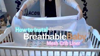 Breathable Baby Mesh Crib Liner  How to instal [upl. by Mukund]