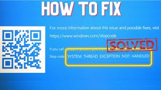 How to Fix SYSTEM THREAD EXCEPTION NOT HANDLED BSOD  HOBI IT [upl. by Rashida]