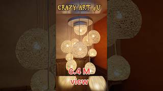 Homemade wrapped balloon lamp latest decoration homemade shorts crazy craft diy [upl. by Coppock604]