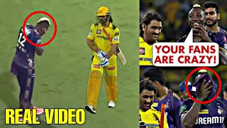 Andre Russel closes his ears when MS Dhoni came to bat and Chepauk crowd goes crazy [upl. by Gerome]