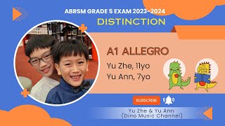 ABRSM PIANO GRADE 5 EXAM 20232024 Distinction A1 Allegro [upl. by Waylon76]