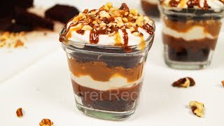 Шоколаднокарамельный трайфл Десерт из остатков коржа  Chocolate amp caramel trifle [upl. by Tertius]