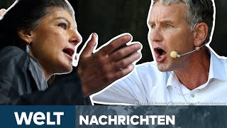 BJÖRN HÖCKE Thüringens AfDChef will wohl Sahra Wagenknecht wegen Verleumdung verklagen  STREAM [upl. by Epotimet26]