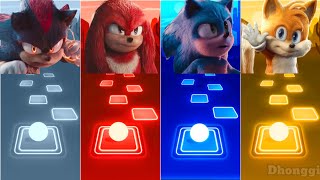 Shadow 🔴 Knuckles 🔴 Sonic The Hedgehog 🔴 Tails  Coffin Dance Cover  Tiles Hop EDM Rush  Dhonggi [upl. by Foley]