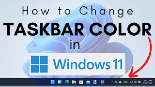 Cool Trick to Change Tasks Bar Color in Windows 11  Windows Taskbar Color [upl. by Anahc]