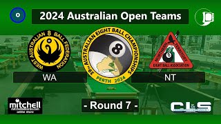 WA v NT Open Teams Rnd 7  2024 AEBF Nationals [upl. by Waal]