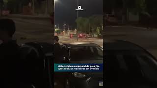 Militares flagraram a condutora fazendo ziguezague em alta velocidade em avenida de MS ms [upl. by Yelram]