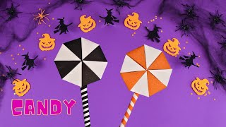 DIY Halloween Origami Candy Stick – Fun amp Simple Paper Craft [upl. by Nylsirhc]