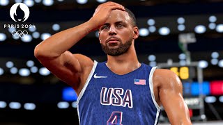 Steph Curry Night Night in Paris 😴  NBA 2K25 Olympics Mode  USA vs France Gold Medal Gameplay [upl. by Oriel]