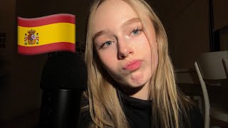 ASMR en español  spanish trigger words close whispers and hand movements 🇪🇸 [upl. by Gnaw]