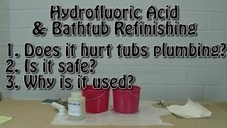 Bathtub Refinishing Hf Acid Etching  HF Acid Demo Hydrofluoric Acid [upl. by Bent]