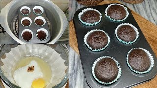 1 Egg Chocolate Muffins RecipeNo oven bake recipeEasy Chocolate cupcakes recipe by ScrumyFood [upl. by Ahserak437]