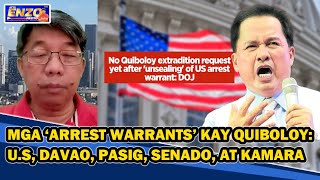 MGA ARREST WARRANTS KAY QUIBOLOY US DAVAO PASIG SENADO AT KAMARA [upl. by Arnuad]