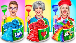 Me vs Grandma Cooking Challenge  Cake Decorating Sweet Ideas by Yummy Jelly [upl. by Bello]