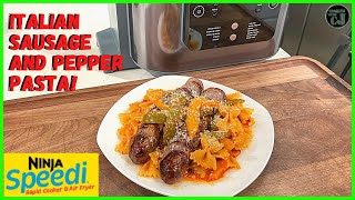 NINJA SPEEDI SAUSAGE AND PEPPER PASTA RECIPE  Ninja Speedi Recipes [upl. by Assirod]