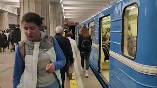 Novosibirsk metro station Rechnoi Vokzal Russian Subway inside 5th of May 2022 part 8 [upl. by Eronel993]