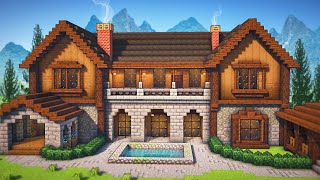 Minecraft How To Build A Wooden Mansion  Tutorial [upl. by Thibaud38]