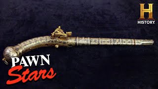 Pawn Stars 15000 Antique Silver Pistol ACTUALLY FIRES S20 [upl. by Akiwak]