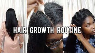 HAIR GROWTH ROUTINE  HOW I MAINTAINED MY SILK PRESS FOR 3 MONTHS [upl. by Rossuck]