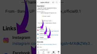 YouTube about section add link 🔗 instagram facebook telegram shorts jaydevofficial [upl. by Montagu814]