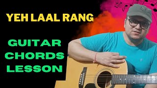 Yeh Lal Rang  Prem Nagar  Guitar Chords Lesson  HridayeshThapa [upl. by Nednil]