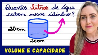 VOLUME E CAPACIDADE DO CILINDRO APRENDA CALCULAR QUANTOS LITROS CABEM EXPLICAÇÃO DO CONTEÚDO 📚🚀 [upl. by Idissac403]